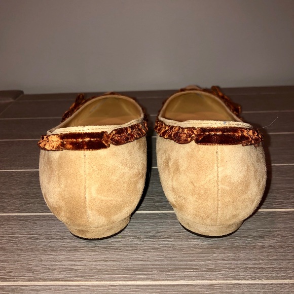 J Crew Marnie Suede Velvet Flats Vicuna Tan 7 - Picture 3 of 9